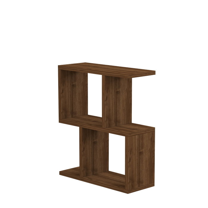 Hanah Home Zet - Mesa auxiliar de 2 niveles en Nogal Hanah Home Zet - Mesa auxiliar de 2 niveles en Nogal